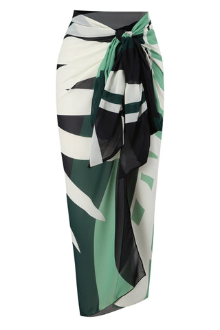 LOTTIE Beaded One-Piece Swimsuit & Tie Maxi Skirt Set