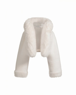 EZRA Plush Oversized Faux Fur Hooded Jacket