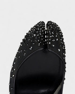 AURIEL Embellished Red Sole Mesh Stiletto Heels