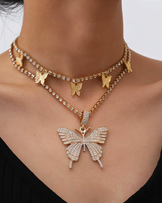 LILA Butterfly Layred Necklace