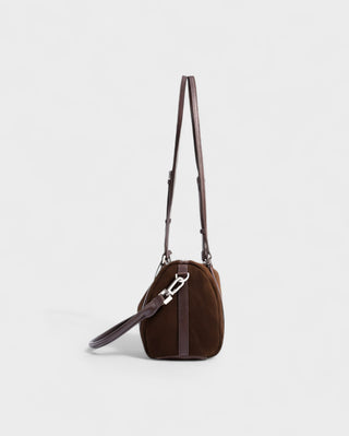 RASOS Faux Suede Barrel Shoulder Bag