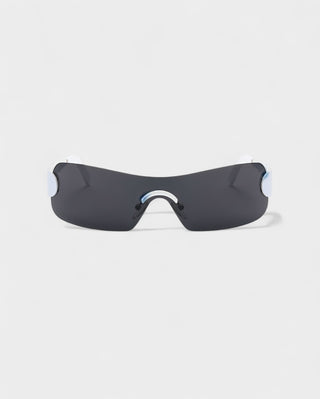 AMORA Circle Embellished Rimless Shield Sunglasses