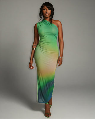 VAIDA Sleek One-Shoulder Maxi Dress