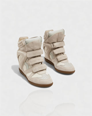 AZURA Suede High-Top Wedge Sneakers