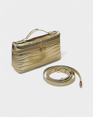 ADDIE Croc-Embossed Structured Bag