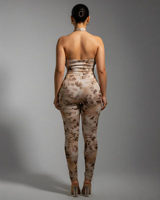 GIANA Crisscross Halter Jumpsuit