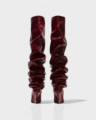ELOURA Slouch Knee-High Wedge Heel Boots