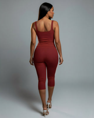 MATILDA Lace Up Top & Capri Pants Set