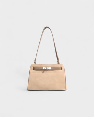 NINYA Faux Suede & Leather Handbag