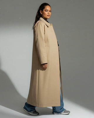 SKYE Oversized Button-Up Trench Coat