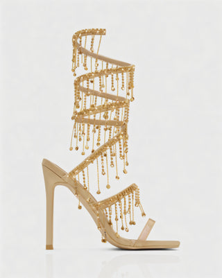 MANDY Tassel Wrap Around Heels