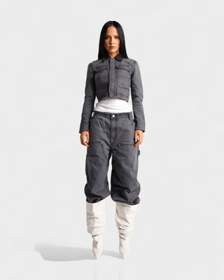 BELLARA Faux Leather Slouchy Pointed Toe Stiletto Boots