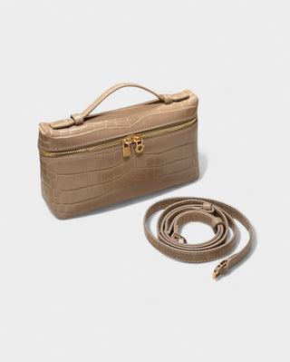 ADDIE Croc-Embossed Structured Bag