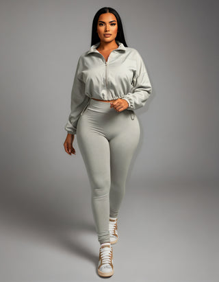 TATUM Cropped Zip Up Jacket & Leggings Set