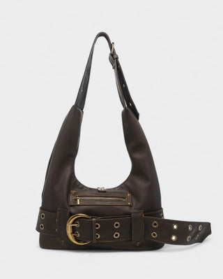 ALEXIS Retro Faux Leather Shoulder Bag