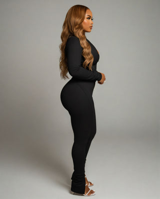 DAVINA Long Sleeve Zip-up Top & Pants Set