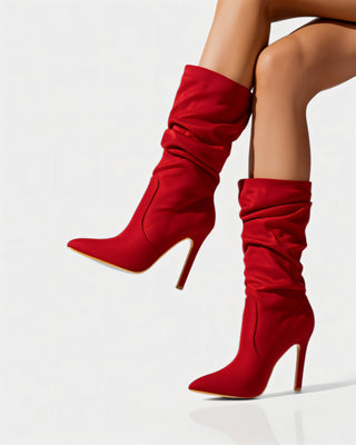 SANYA Slouchy Pointed-Toe Stiletto Boots