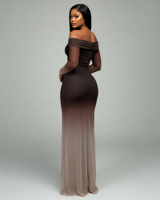 TANYA Off-shoulder Long Sleeve Maxi Dress
