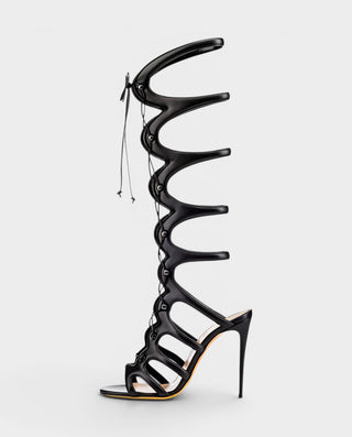Tacones de aguja con cordones de piel sintética KELLA