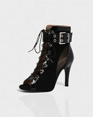 ELINDA Short Lace-up Stiletto Boots