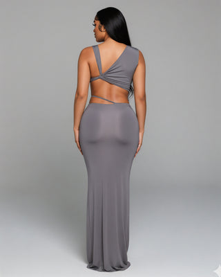 FRANCESCA Oblique Tube Top & Maxi Skirt Set