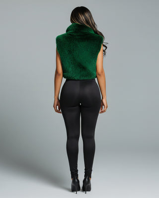 KARISE Plush Faux Fur Vest Top