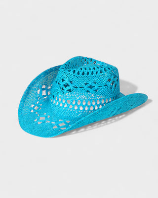 SHIELA Woven Raffia Cowboy Hat