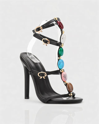 KARA Stiletto Gemstone Heels