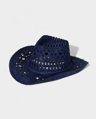 SHIELA Woven Raffia Cowboy Hat