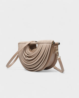CANYA Textured Half-Moon Crossbody Clutch