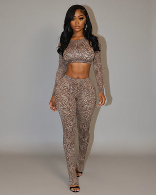 CASSIDY Leopard Top & Leggings Set