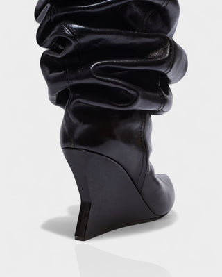 ELOURA Slouch Knee-High Wedge Heel Boots