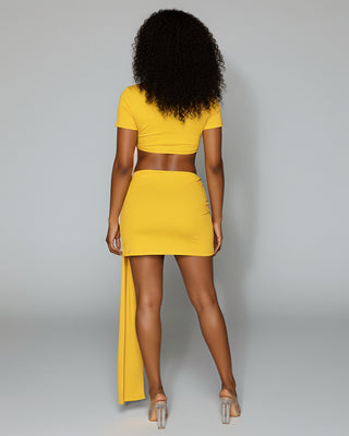 AUREN Ring Detail Crop Top & Skirt Set
