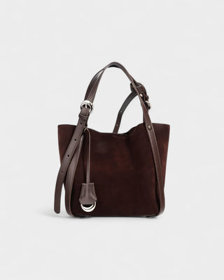 THESSA Faux Suede Shoulder Bag