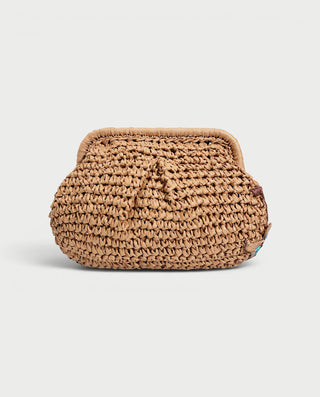 LORAVIE Floral Woven Chain Crossbody Bag
