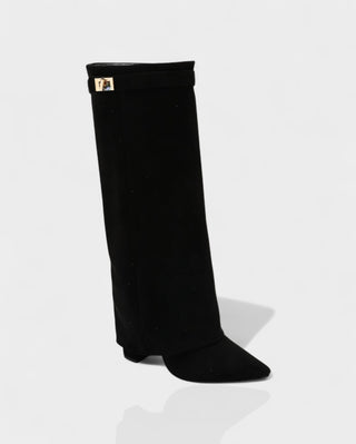 MAISY Straight Pointed-Toe Knee-High Boots