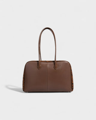 ELVINA Leopard Top-Handle Bag