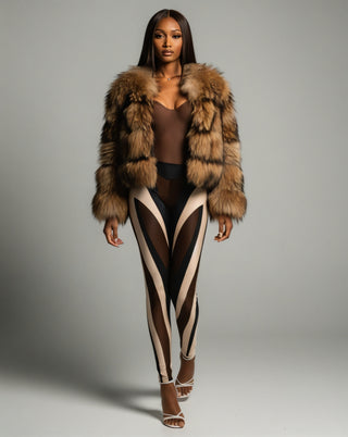 VIXA Real Racoon Fur Jacket