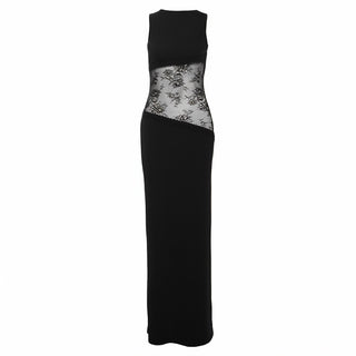 ALESSANDRA Backless Lace Cut Out Maxi Dress