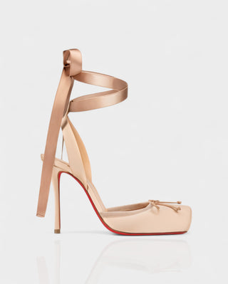 BREN Red Sole Ballet Lace-Up Stiletto Heels