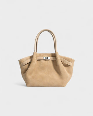 EVANNA Faux Suede Leather Shoulder Tote Bag