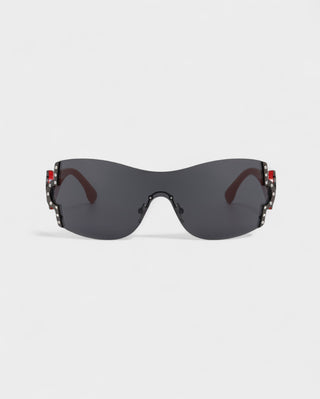 YORAYA Shield Rimless Oversized Sunglasses