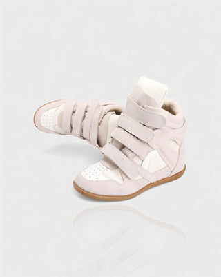 AZURA Suede High-Top Wedge Sneakers