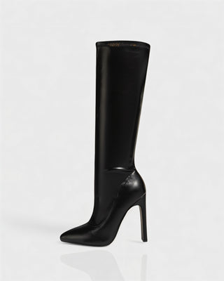 CHARLIE Faux Leather Knee-High Boots
