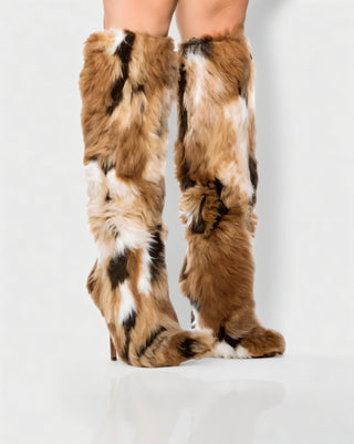 ALBA Multicoloured Faux Fur Boots