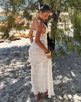 LEONA Pleated Maxi Dress