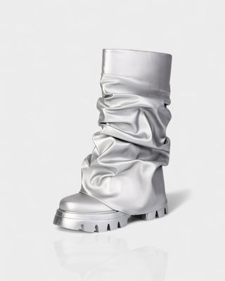 CRISTINA Slouchy Platform Mid-Calf Boots