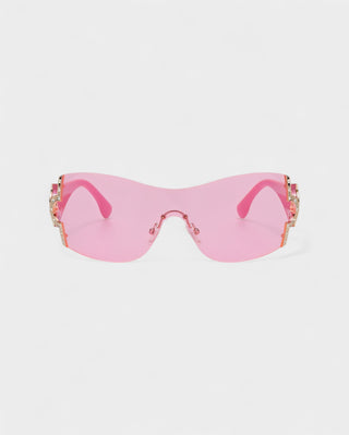 YORAYA Shield Rimless Oversized Sunglasses