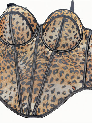 FARRAH Leopard Print Corset