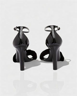 ILUNA Mink Fur Strap Heels